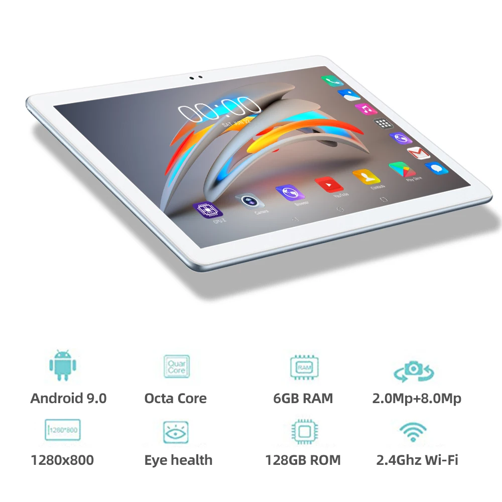2.5D стальной экран 10,1 дюймов планшет Android 9,0 3G 4G lte телефонный звонок Восьмиядерный 8 Гб ram 128 Гб rom Bluetooth Wi-Fi планшетный ПК 10