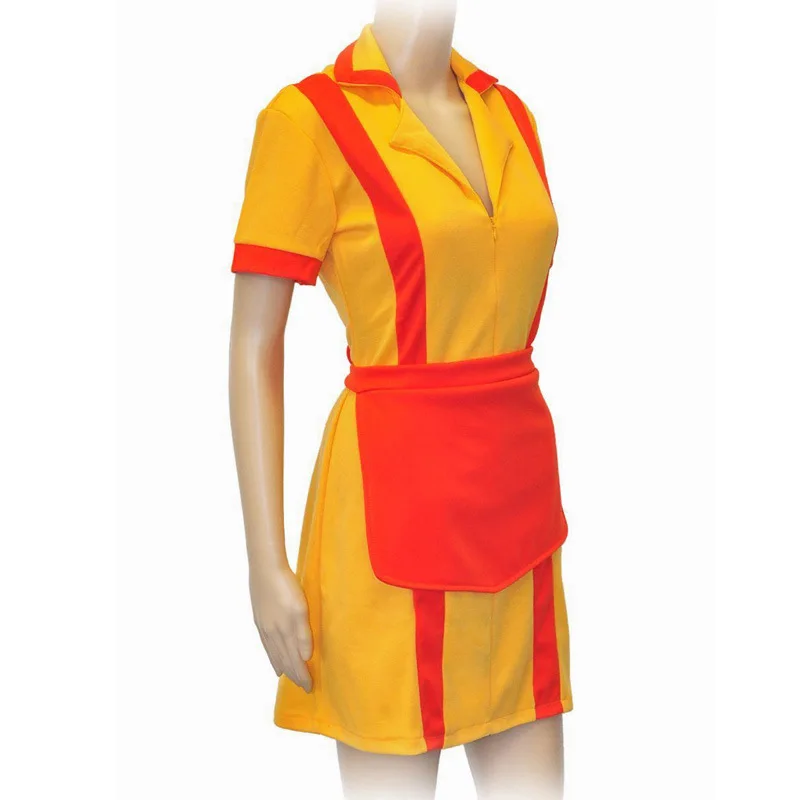 Сломался девушка Max с круглым вырезом от Mango Косплэй костюм Официанта платье