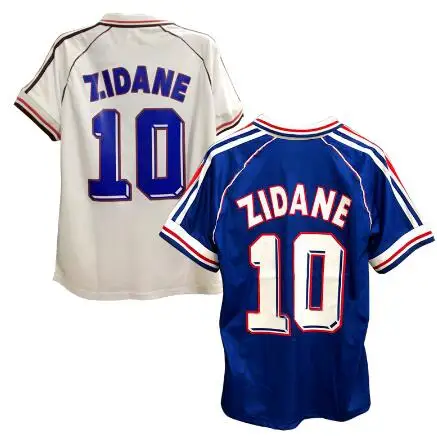 1998 Мужская Ретро рубашка Camisa 98 Zidane henри винтажные рубашки Быстрая