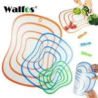 walfos non slip flexible kitchen board chopping block meat vegetable fruit cutting board cooking tool gadget kitchen accessories
