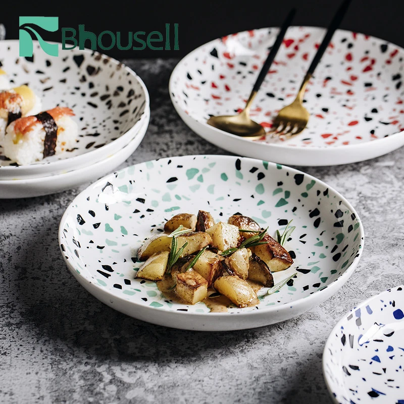 8 дюймов Nordic Стиль пластина Керамика паста набор столовых приборов кухня блюдо