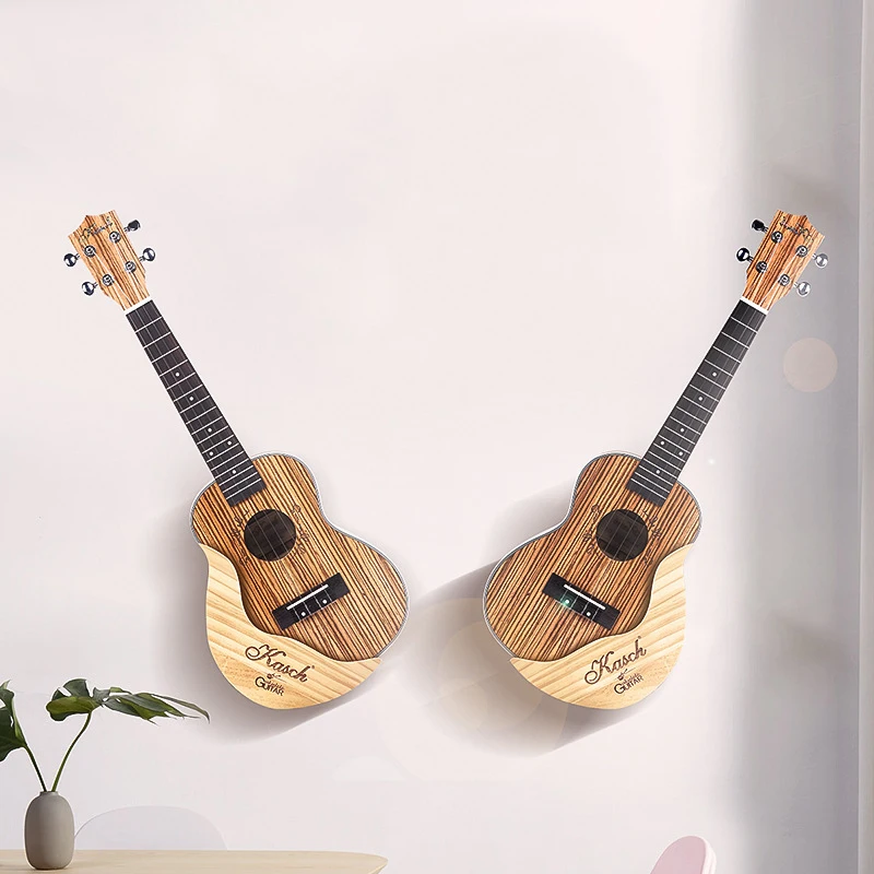 Guitar Stand Ukulele Wall Rack Free Punching Household Hanging Wall Decoration Creative Vertical Stand Diagonal Hanging Rack