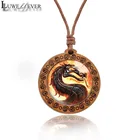 Новинка 549 ожерелье из стекла дракона браслет 25 мм 30 мм двухсторонняя круглая бижутерия со стеклянными кабошонами для подвесок унисекс