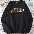 Свитшот мужской флисовый с аниме атака на Титанов, худи, теплый пуловер в стиле хип-хоп с длинным рукавом, уличная одежда, осень 2021