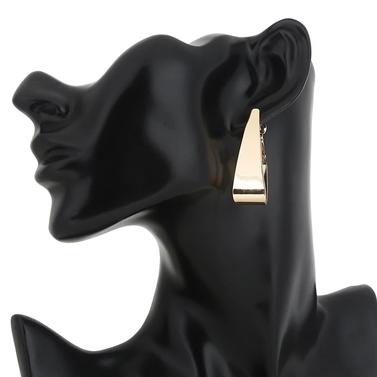 2019 корейские новые массивные Серьги овальные геометрические золотые серьги для