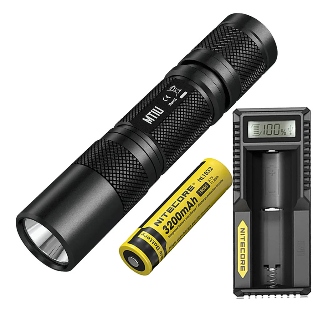 NITECORE MT1U многоцелевой светильник-вспышка 900 мВт 365 нм, длина волны, холодный светильник, удобный Ультрафиолетовый фонарь, светильник для рыбалки, охоты - Испускаемый цвет: MT1U NL1832 UM10