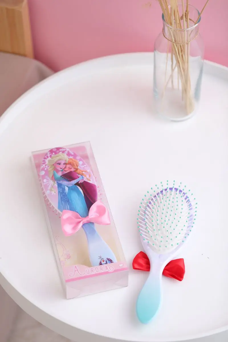 Disney Микки Замороженные заколки для волос Мультфильм воздушная Подушка Расческа