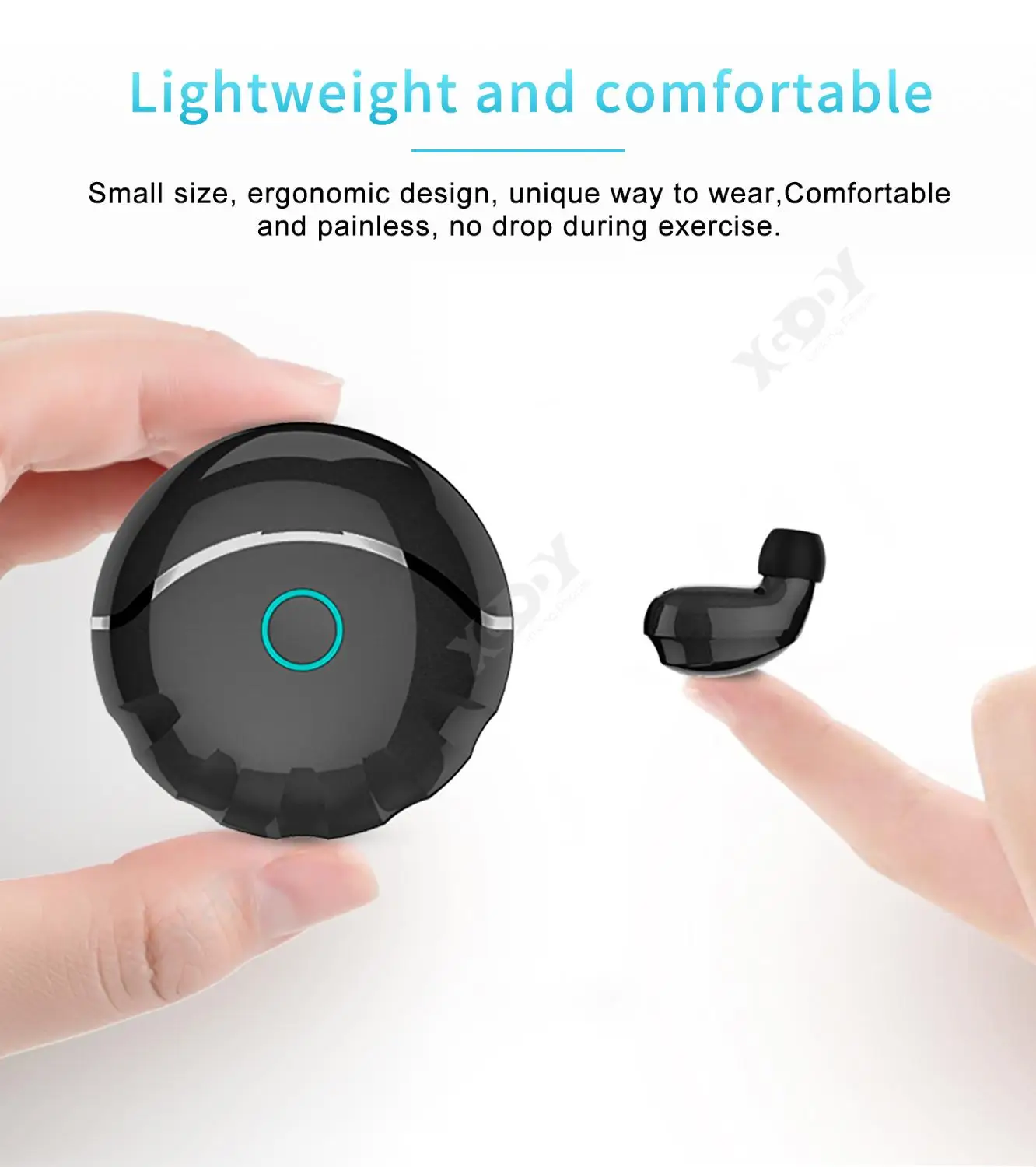 XGODY Bluetooth 5 0 TWS наушники с 3D стерео качеством сенсорные беспроводные IPX5