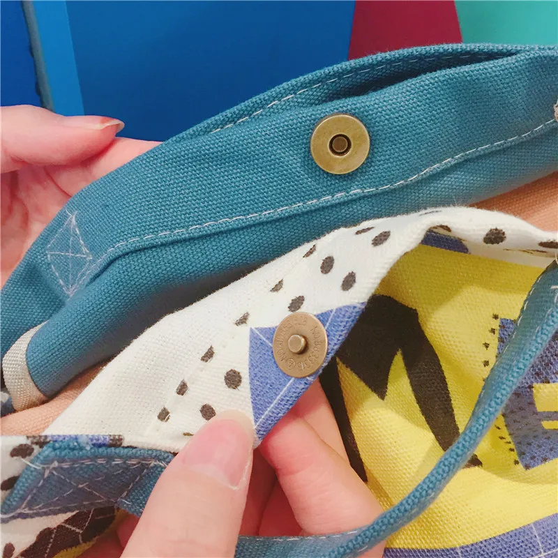 Летние сумки с надписью 2019 повседневные холщовые тоуты котом и застежкой на