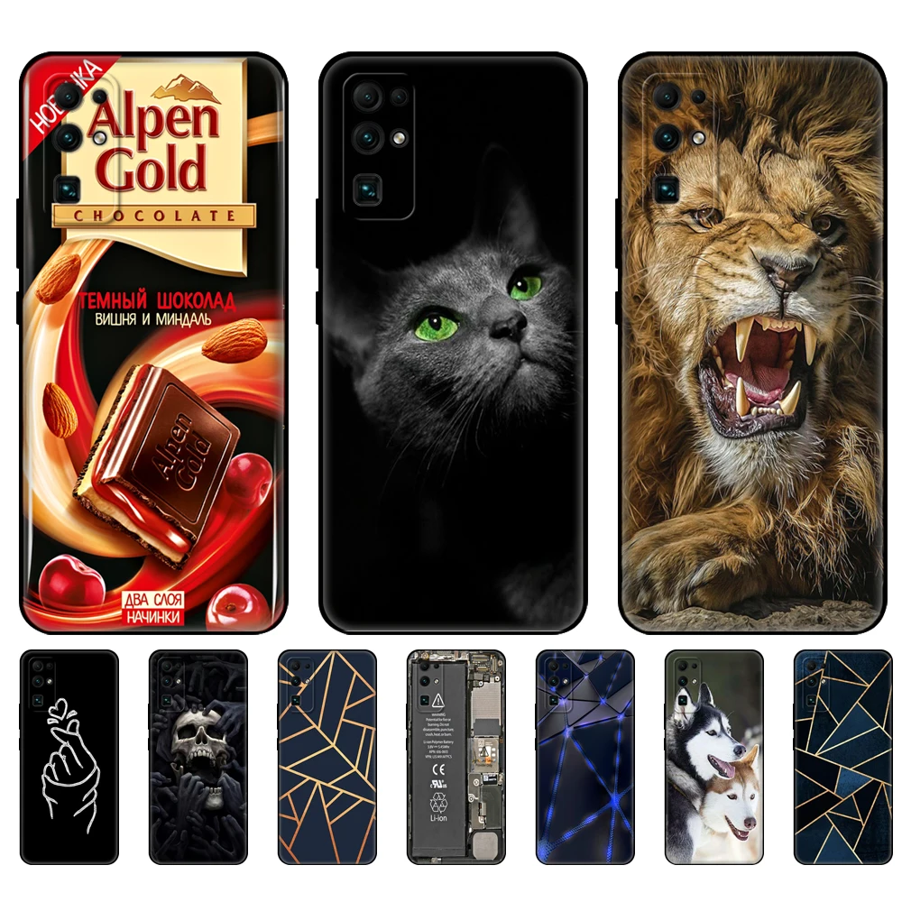 

For HONOR 30 Case 6.53 inch BMH-AN10 Soft Silicon TPU Back for Huawei Honor 30 Cover Honor30 Bumper etui coque black tpu case