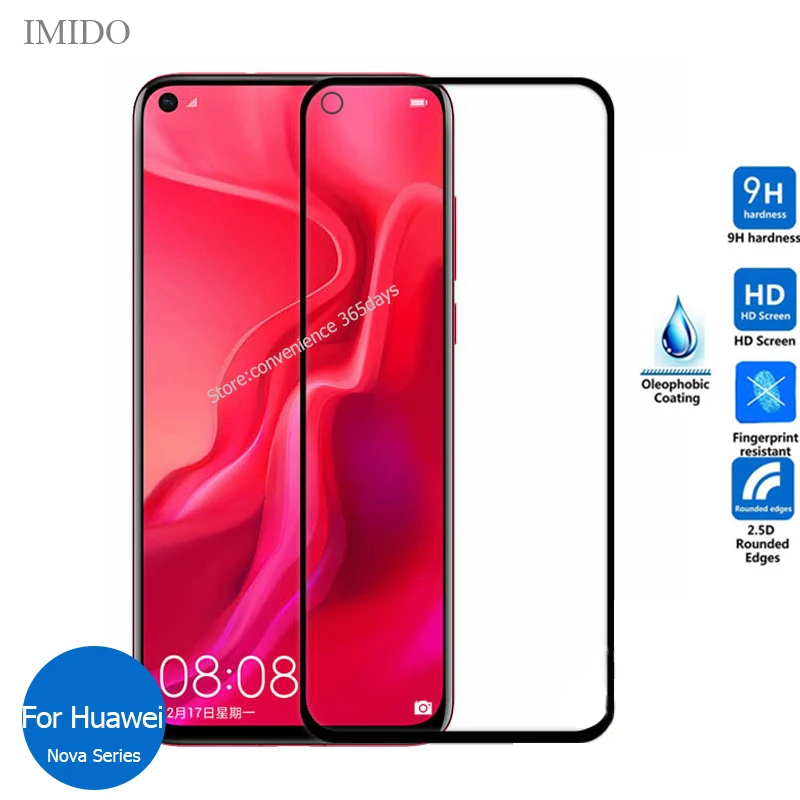 Полностью закаленное стекло для Huawei Nova 7i 6 Se 5T 5 Pro 4 4E 3 i 3E 3i 2I Защитное экрана на Nova5T