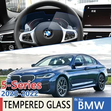 for BMW 5-Series 2020~2022 G30 G31 G38 MK7 Car Navigation Instrument Film Touch Full Screen Protector Tempered Glass Accessories