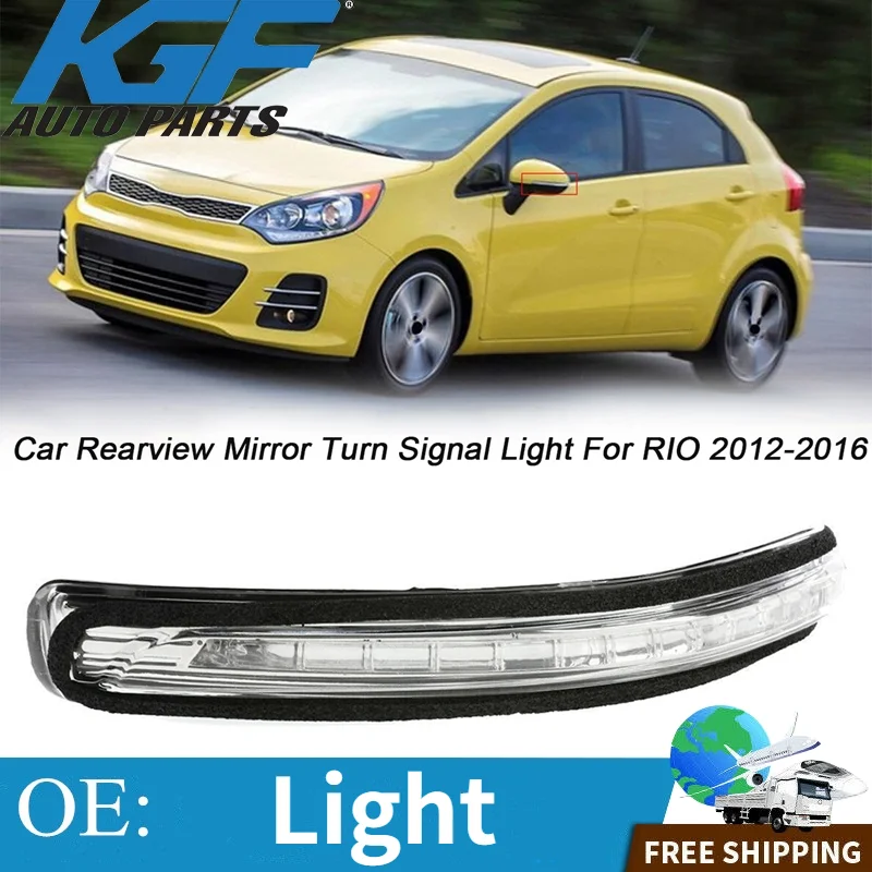 

Left Side for KIA Rio 2012-2016 87614-1W000 Rearview Mirror LED Turn Signal Light Mirror Indicator Lamp Flashing Light