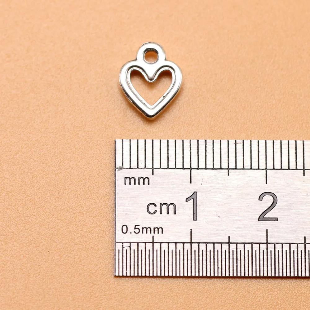

20pcs 9*11mm Heart Pendants Charms For Jewelry Making Necklace Bracelet Earrings Keychain Diy Women Fashion Accessories