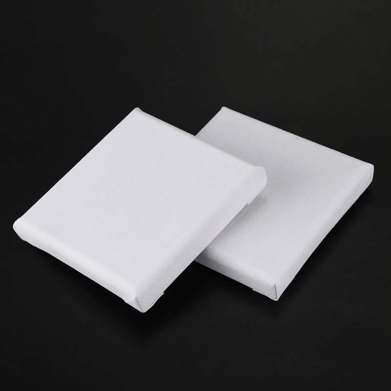 

10Pcs/Set White Blank Art Boards Mini Stretched Artist Canvas Art Board Acrylic Oil Paint Wood+Cotton for Artwork Painting
