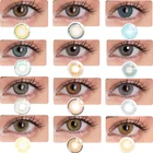 UYAAI 1 пара цветных фотоэлементов для глаз, ежегодная Рождественская вечеринка, персонаж Mulan, натуральный розовый круг, линзы для учеников