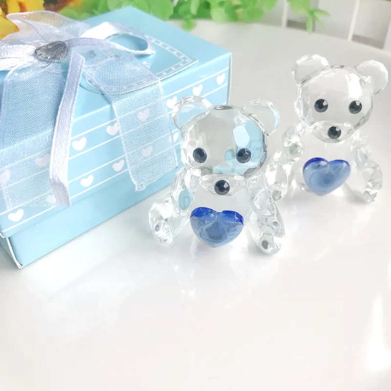 50 шт. кристаллические фигурки медвежонка в подарочной коробке|figurine collection|shower