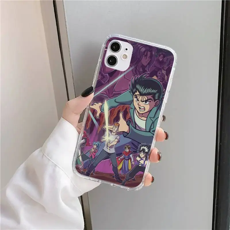

Yu Yu Yuyu Hakusho anime Phone Case Transparent for iPhone 11 12 mini pro XS MAX 8 7 6 6S Plus X 5S SE 2020 XR