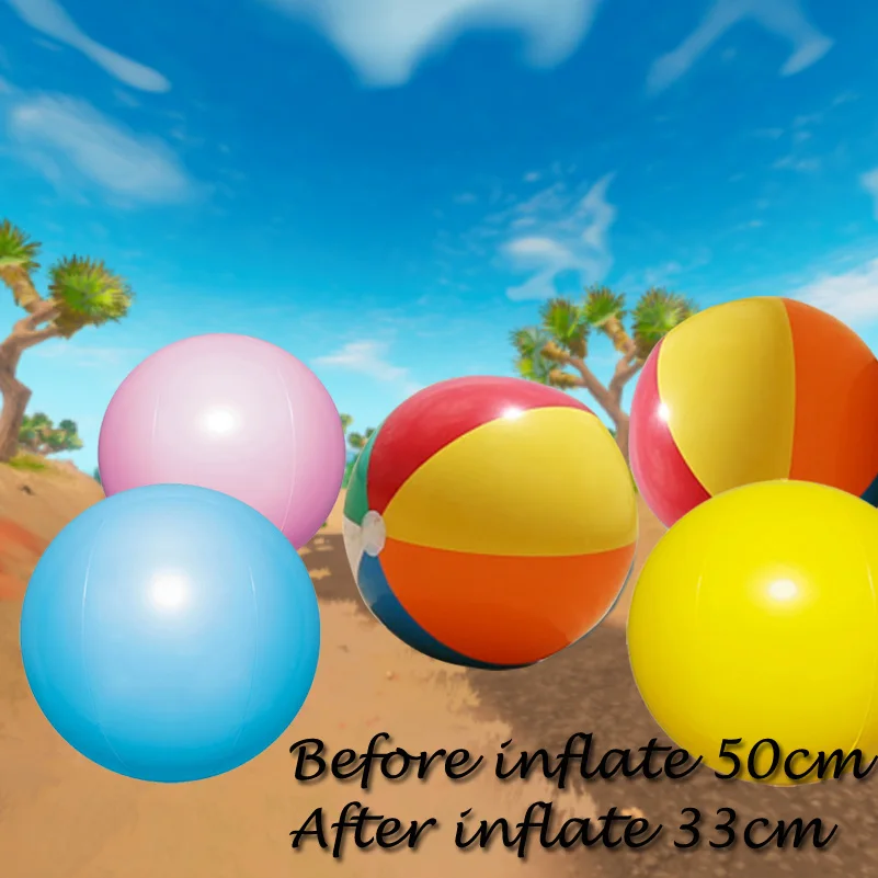 До надувания 50 см пляжный мяч детские игрушки для улицы/помещения игривый