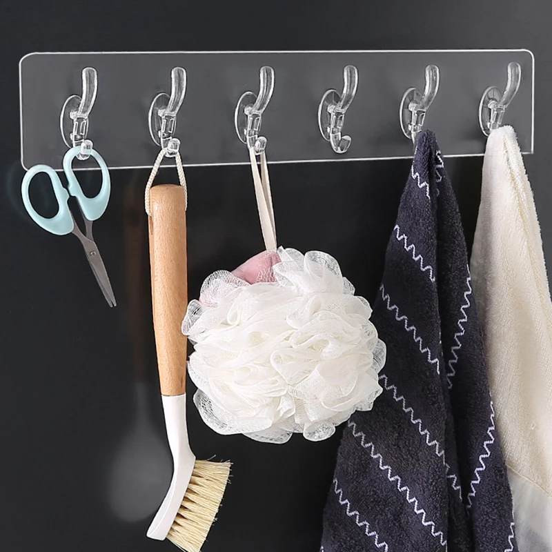 

Punch Free Strong Adhesive Hook Multifunctional Door Hanger for Coat Bag Clothes Wall Mounted Robe Hanger Tools Organizer