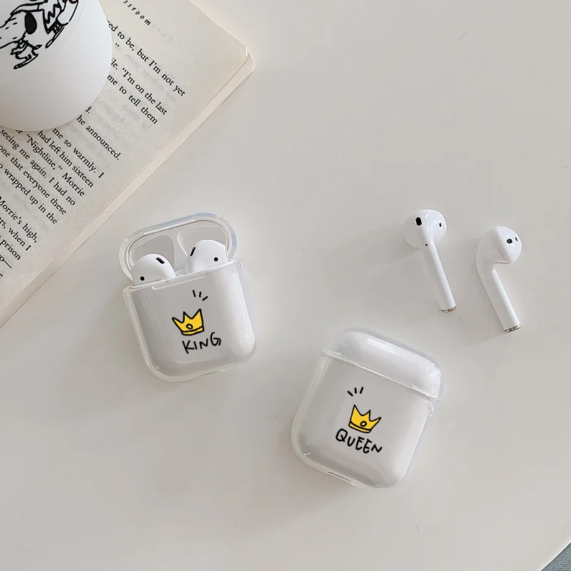 Хрустальный милый чехол для наушников для Apple AirPods, чехол из жесткого поликарбоната, прозрачный защитный чехол, аксессуары для AirPods, зарядная коробка
