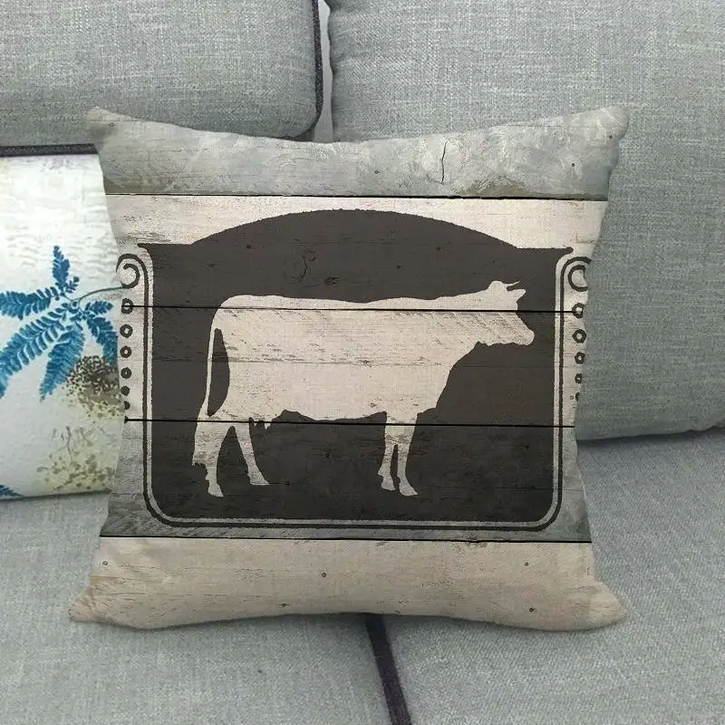 45 см * деревянная ферма с животными дизайнерские льняные/Хлопковые наволочки для