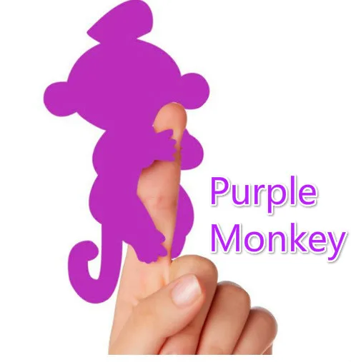 Purple Интерактивные пальчиковые детские игрушки обезьянки счастливый пакет обезьяны кукла Роза Единорог электронные игрушки для домашних животных игра для детей Dropshipi - Цвет: Purple