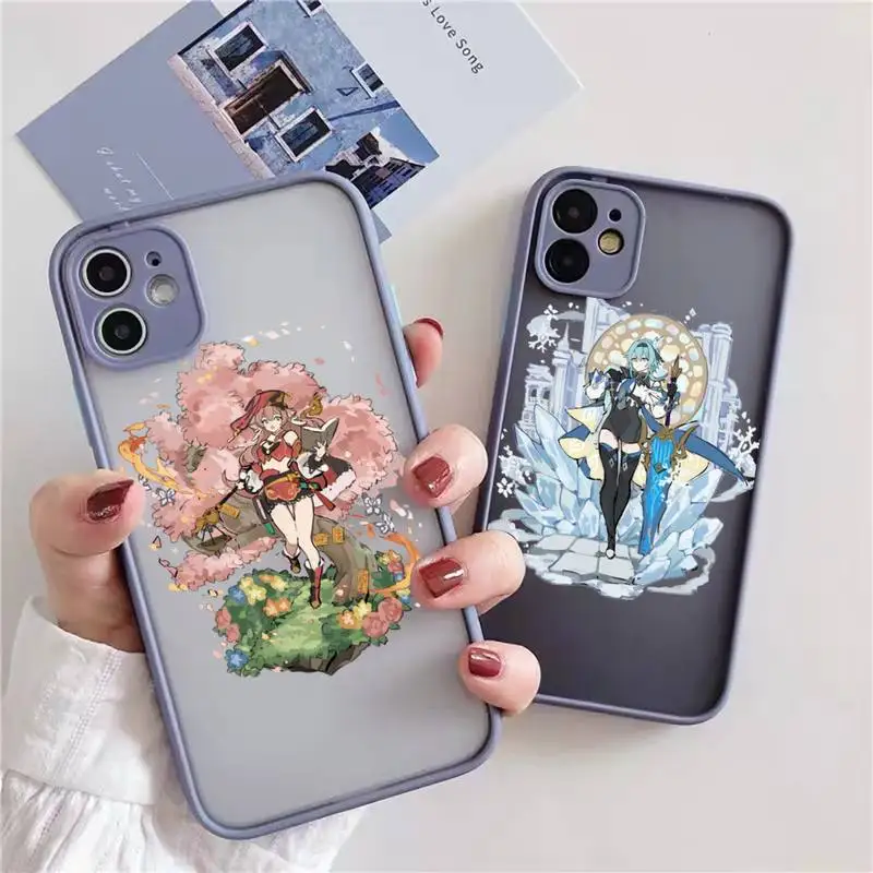 

Крутой чехол для телефона Genshin Impact Game для iphone 13, 12, 11, xr, xs, x, 7, 8 pro max, светло-серый мягкий силиконовый прозрачный чехол из ТПУ