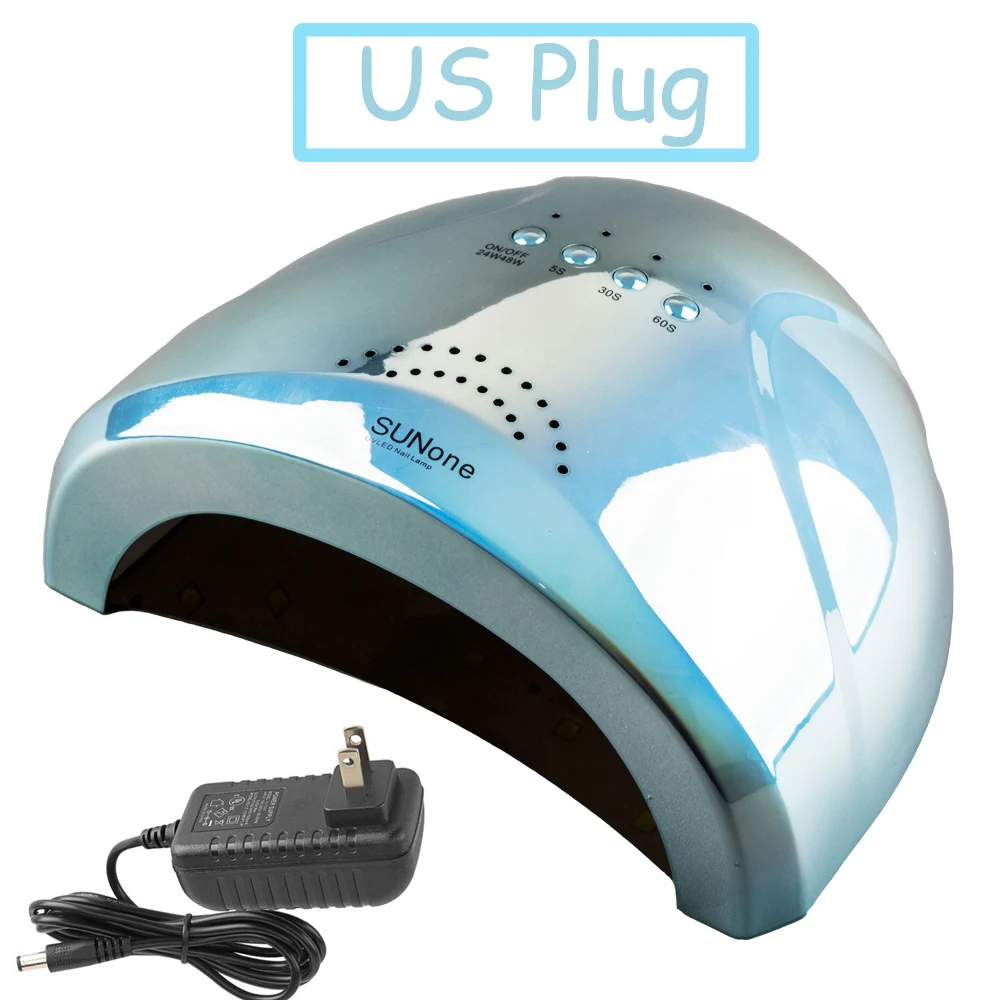 SUNONE Blue US 48 Вт УФ-лампа SUNONE для маникюра, светодиодная Сушилка для ногтей, гелевая лампа, быстрая сушка, отверждение для всех видов Vanish, умная сенсорная машина - Цвет: SUNONE Blue US