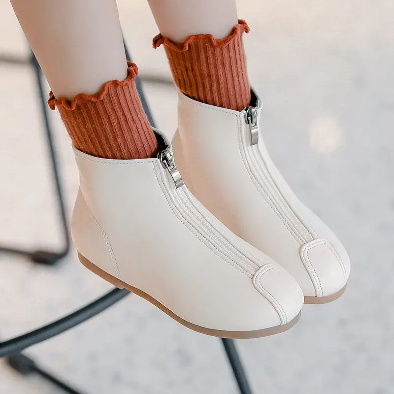 Детская обувь для девочек 2020 модные всесезонные ботинки детские теплые мягкие