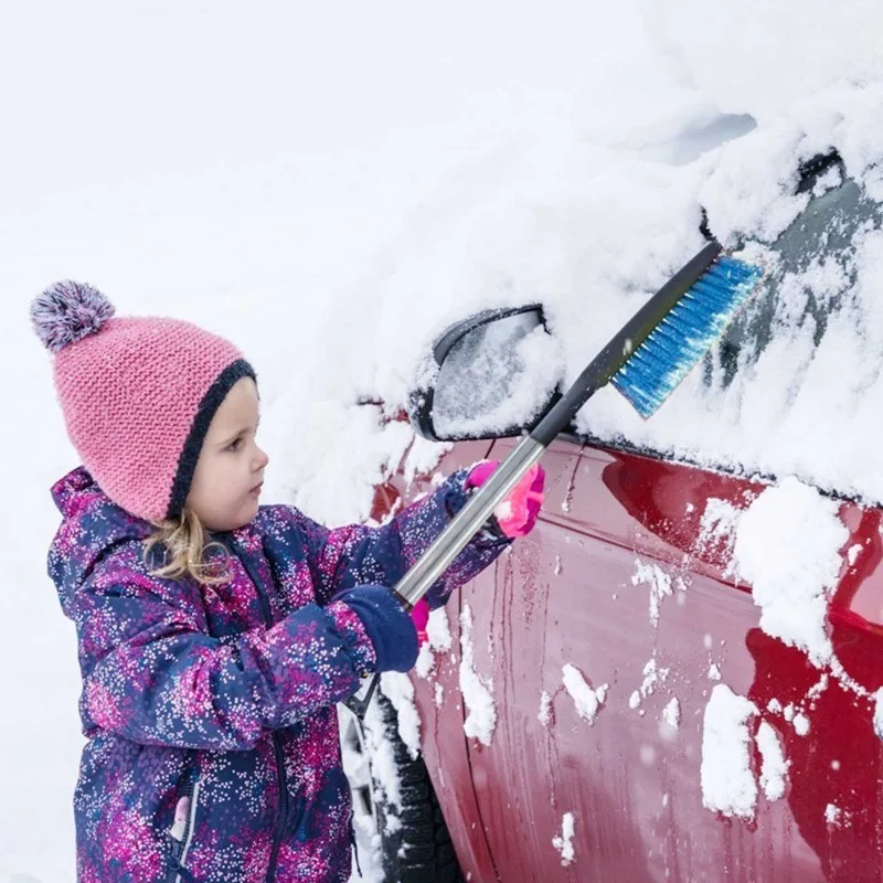 

2-in-1 Auto Ijskrabber Sneeuw Remover Schop Borstel Venster Voorruit Voorruit Deicing Schoonmaken Schrapen Tool