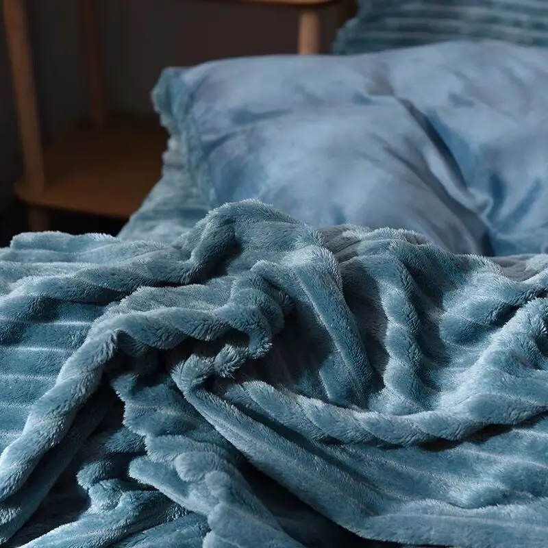 Новое теплое стеганое одеяло Twin/Queen/King size роскошное зимнее Фланелевое для