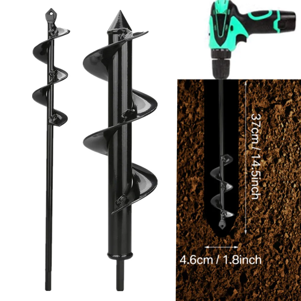 

Spiral Hole Drill Planting Grass Plug Auger Drill Bit Tools Planted Drill Auger Yard Gardening Bedding Planting Hole Digger Tool