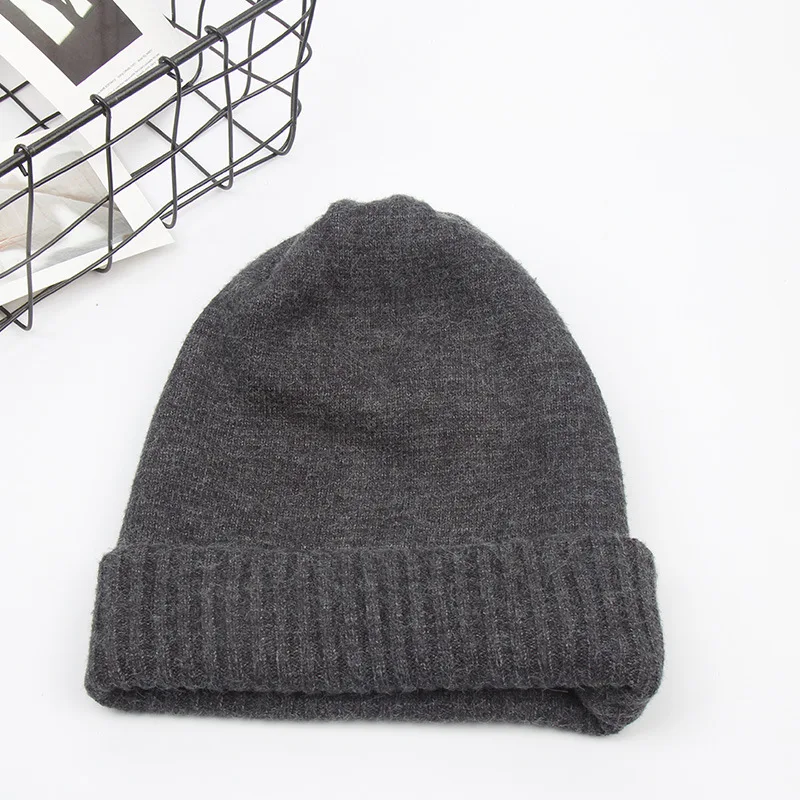 

Winter Hat For Women Beanie Hat Rabbit Fur Cap Soft Hat Knitted Hat for Ladies Knitted Hat Cashmere Autumn Solid Bonnet