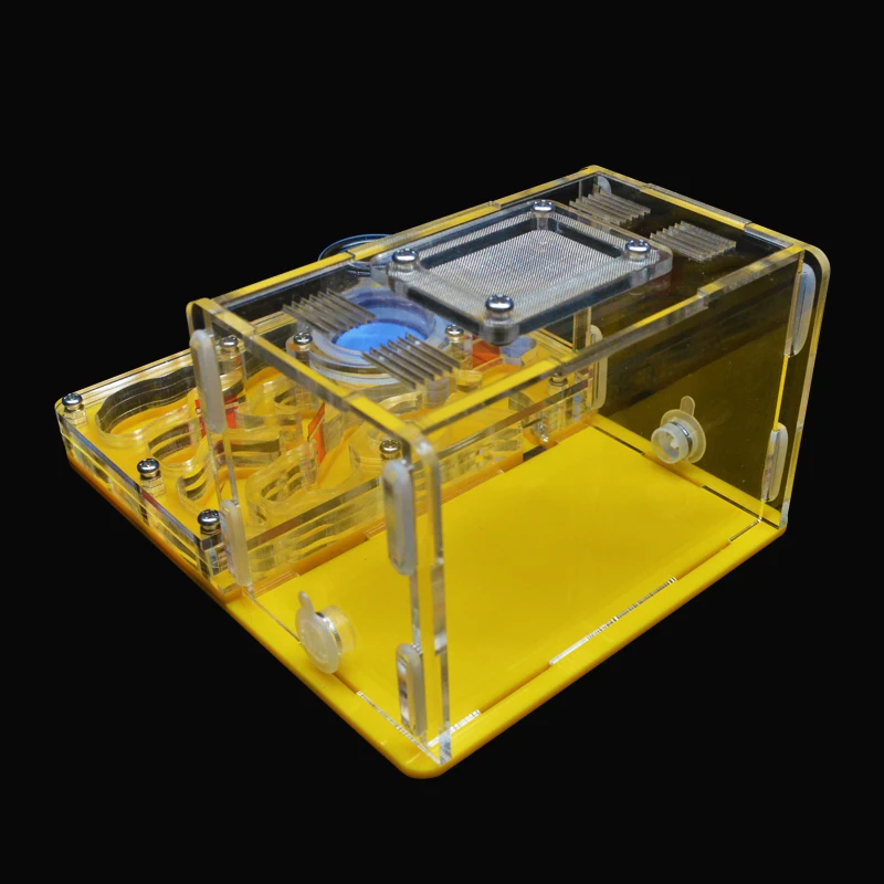 DIY Acryl Ant Farm Flat Ant Nest Ant House for Pet Anthill Glass Moisturizing Water Tower Workshop Feeding Area 12*15*7.5cm