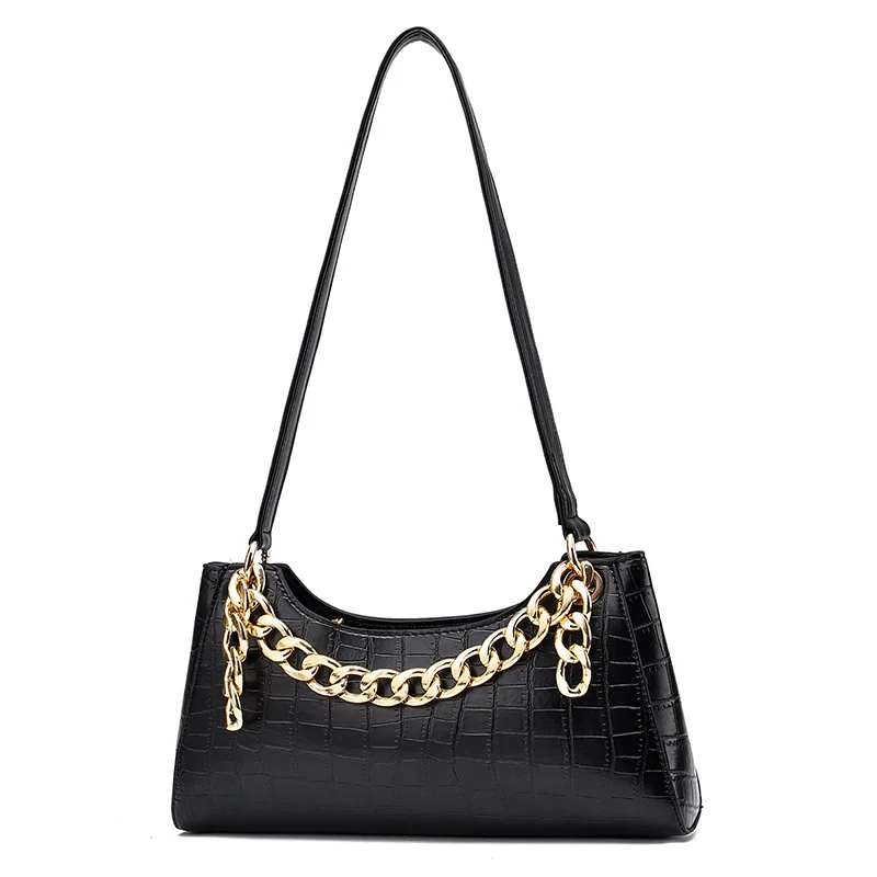 

Bags Women 2020 Fashion Lady Chain Handbag Soft Leather Underarm Bag Casual Retro Mini Shoulder Bag PU Lady Handbag Zipper Bag