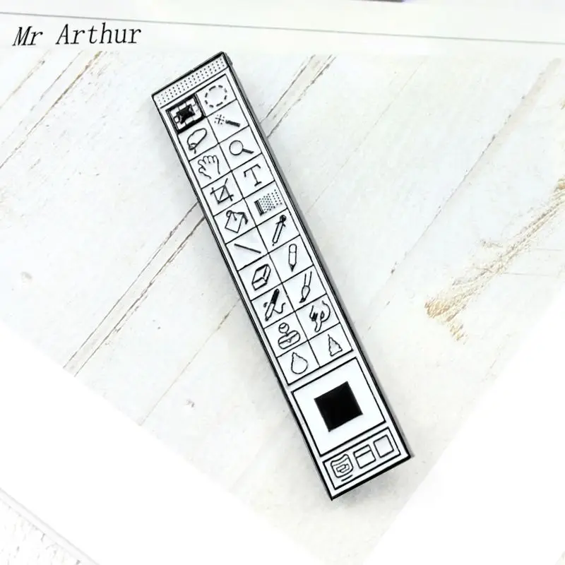 Эмалированная булавка на панели инструментов фотошопа значок для компьютерной