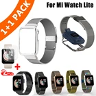 Ремешок для часов 2 в 1 для Xiaomi Mi Watch Lite Redmi Watch 22 Lite, металлический защитный чехол, браслет для часов Mi Watch Lite