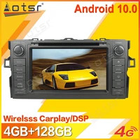 android 10 car multimedia stereo player for toyota auris 2010 2011 2012 2014 tape radio recorder video gps navi head unit 2 din
