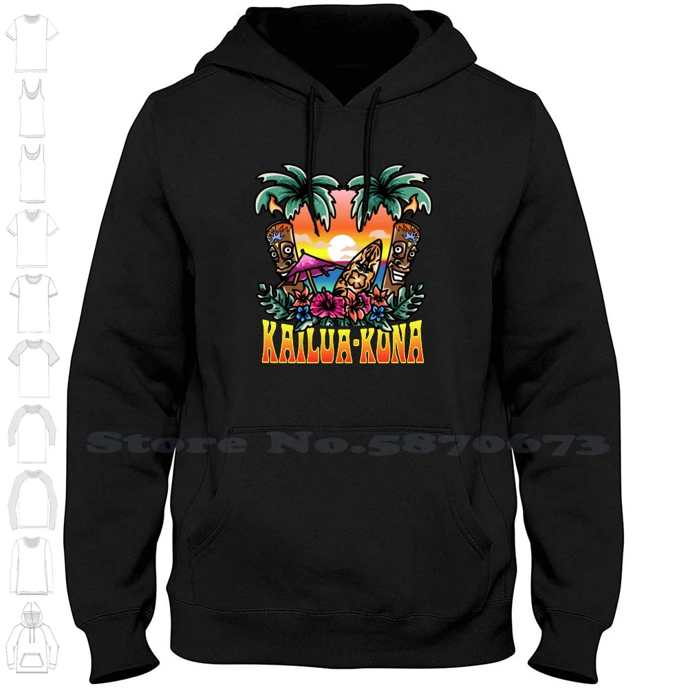 

Уличная спортивная толстовка Kailua с капюшоном, связанным с Гавайскими мотивами