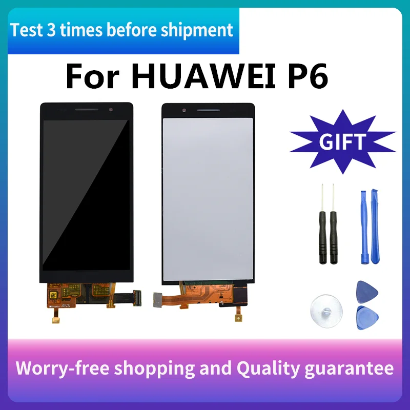 100% ЖК AAA/Оригинал для Huawei P6 P6s дисплей + сенсорный экран дигитайзер стеклянная
