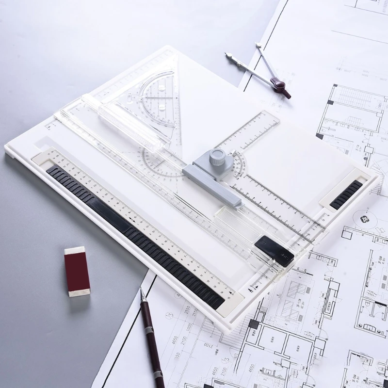 

Portable A4 Drawing Board Table with Parallel Motion Adjustable Angle Draftsman Art Painting Drawing Tools