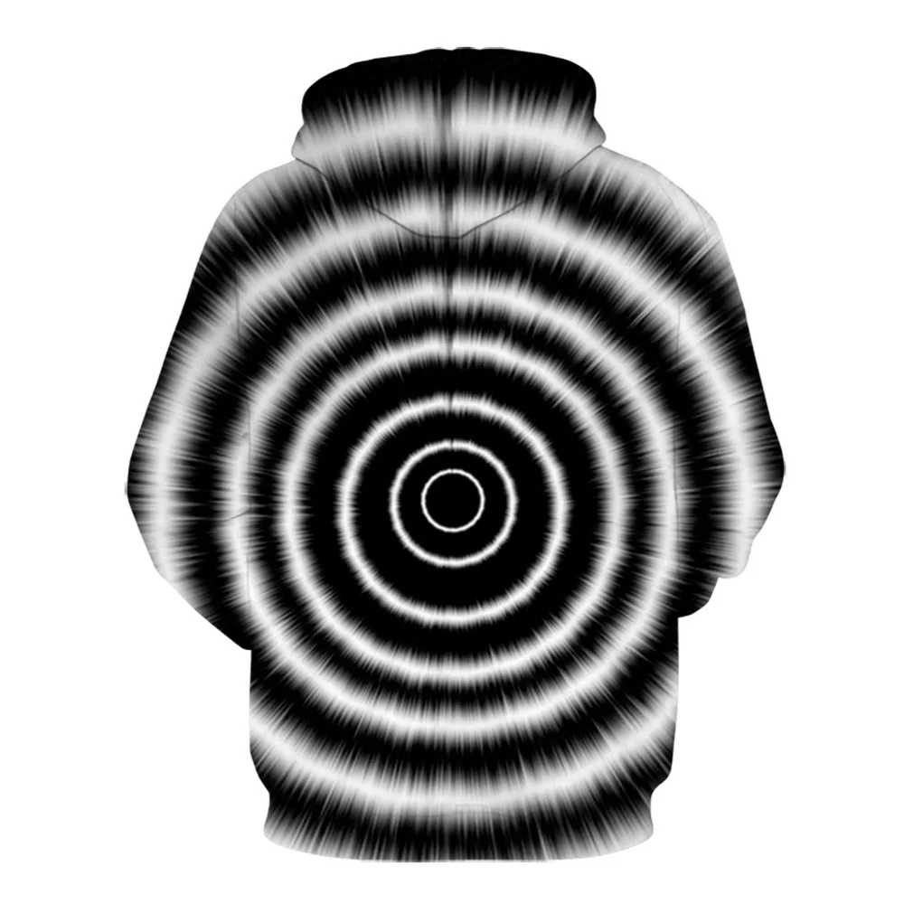 Толстовка с капюшоном для мужчин и женщин гипнотический свитшот забавным 3D