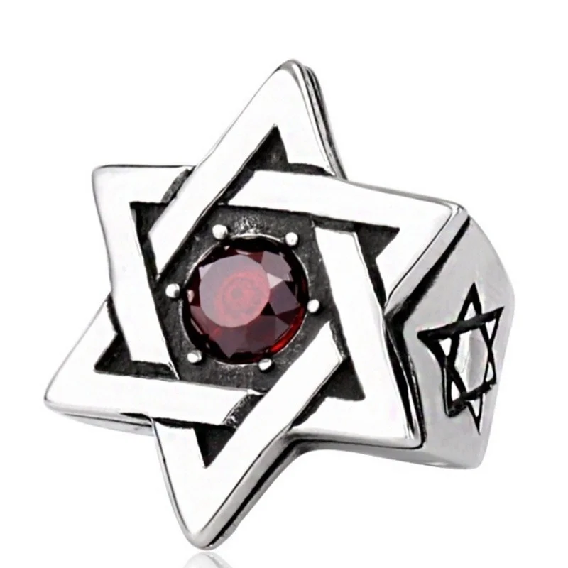 

Men's Simple Fashion Hexagonal Punk Hip Hop High Quality Metal Ring