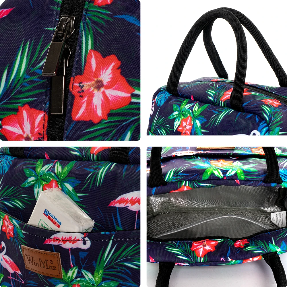 Winmax брендовые большие утолщенные сумки кулеры с рисунком фламинго для женщин