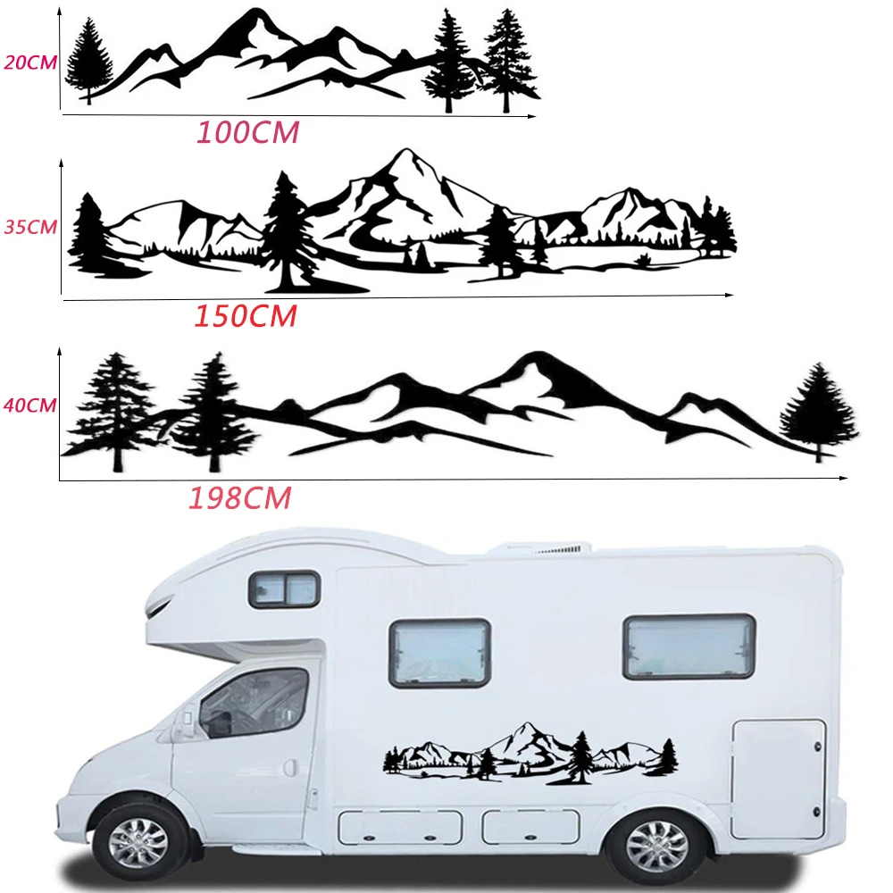 

Tree Car Forest Vinyl Sticker Decal Suitable For RV View Accessories New