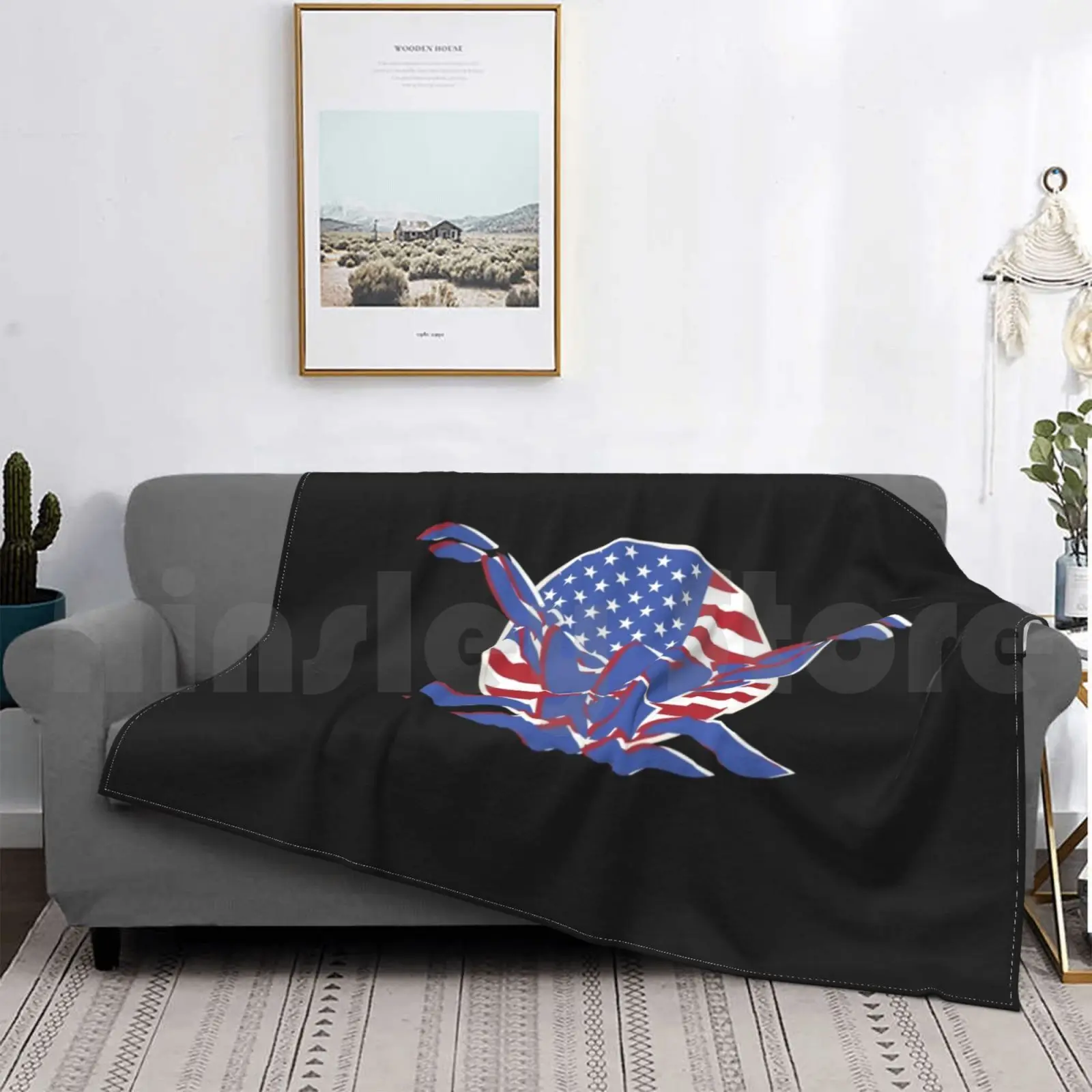 

Swimmer Swimming American Flag Patriotic Sport Gift Blanket Fashion Custom Swimming Swim Sports