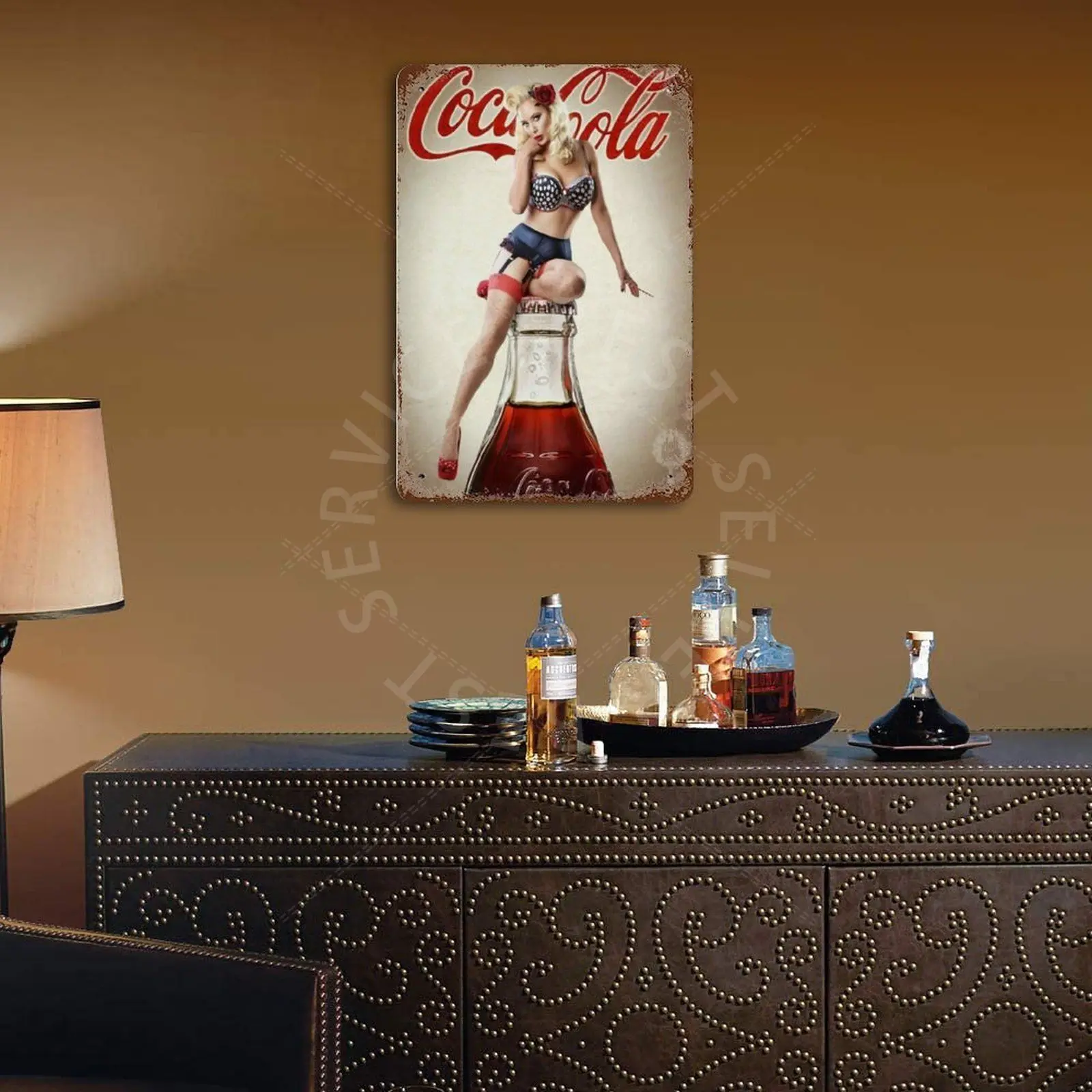 

Drink Pin Up Girl Vintage Metal Tin Sign Retro Poster Home Bar Decoration Iron Painting Pub Club Industrial Dcor
