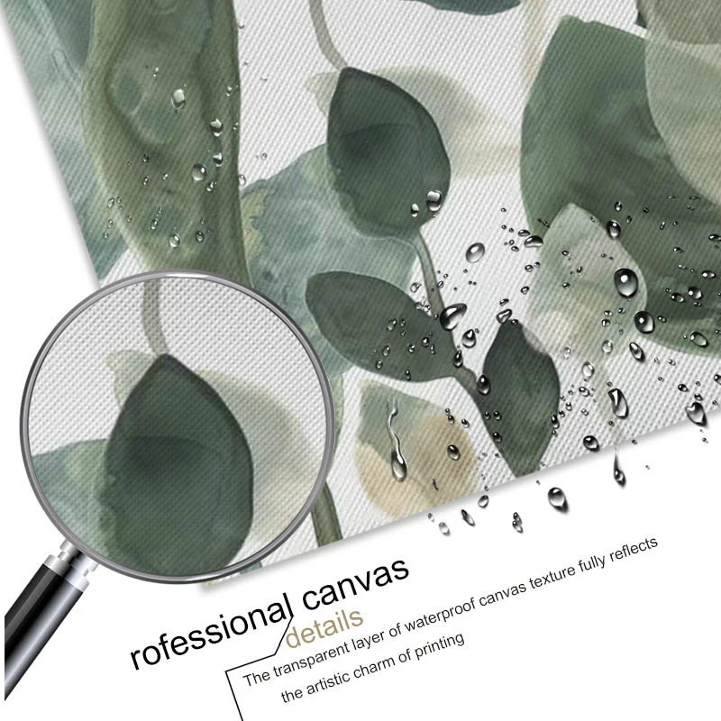

Canvas Print Water-Leaves Poster Decorative Picture Modern Wall Art Paintings Home Decor No Frame