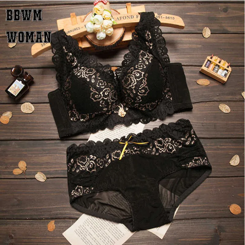 Нижнее бельё для девочек Для женщин без косточек толщиной сексуальный кружевной